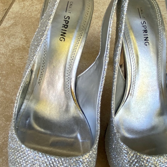 Call It Spring Women's Silver Slingback Heels - Picture 6 of 11